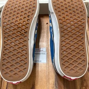 Vans Slip on Blue and White Sneakers